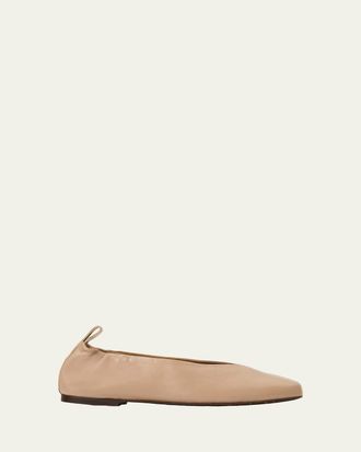 Aquatalia Clio Leather Ballerina Flats
