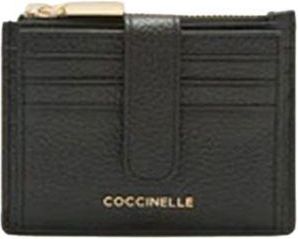 Coccinelle Womens Card Holder Black Cowhide Bags - Card-Holders