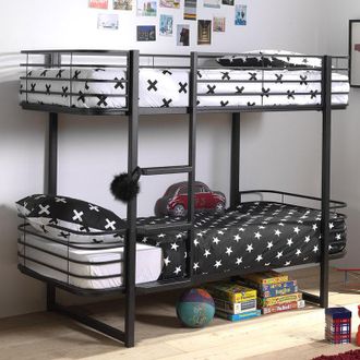 Les Tendances Litera 90x200 Somier Incluido Vipack Oscar - Negro