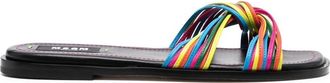 Msgm multi-straps leather slippers - women - Calf Leather/Calf Leather/Calf Leather - 40 - Yellow