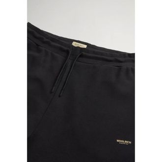 Woolrich Broeken, Heren, Zwart, XL, Katoen, Logo Interlock Trainingsbroeken