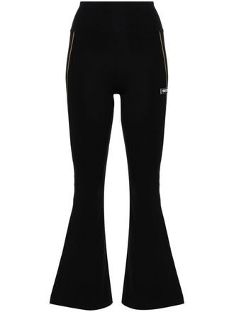 Versace Flared legging met logo-applicatie - Zwart