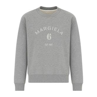 Maison Margiela 6 Sweatshirt - Dames - Sweatshirts & Hoodies - Grijs - Maat: XS Katoen