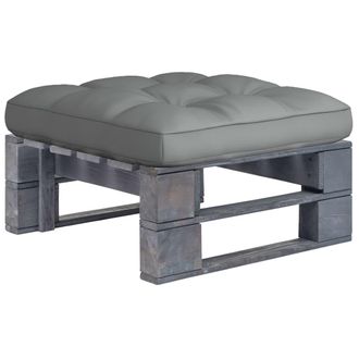 vidaXL Otomana De Jard&iacute;n De Palets Madera De Pino Impregnada Gris Vidaxl