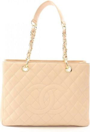 Chanel Beige Leather Tote Bag (Pre-Owned)