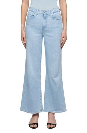 7 For All Mankind Lotta High Waist Ankle Wide Leg Jeans in Dewdrop at Nordstrom, Size 26