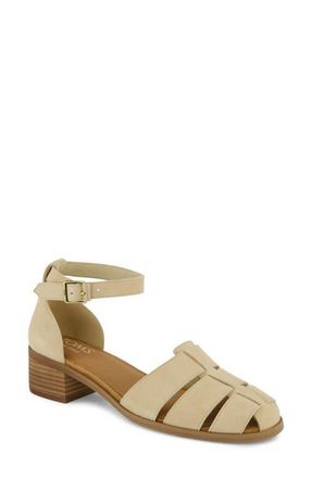 Toms Jaclyn Ankle Strap Fisherman Sandal in Light Beige at Nordstrom, Size 6.5