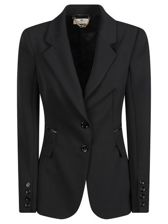 Elisabetta Franchi Tailored Black Blazer with Structured Shoulders and Classic Lapel