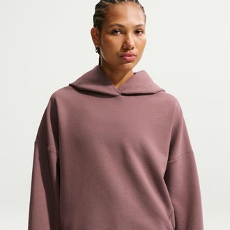 Nike Womens 24.7 ImpossiblySoft Pullover Hoodie in Purple | IR1929-502