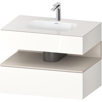 Duravit Qatego Lavabo Encastrado Con Base De Lavabo Consola, - Duravit