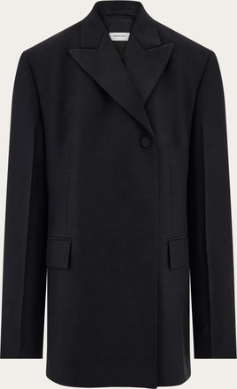 Ferragamo Women Double breasted tuxedo-inspired jacket Black