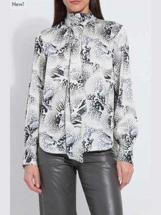 Lyss&eacute; Onyx Embellished Mock Neck Top In Winter Orchid