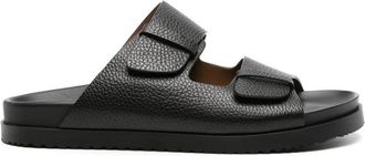 Doucal's Round-Toe Leather Slides