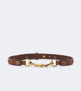 Etro Cintur&oacute;n de piel con tachuelas