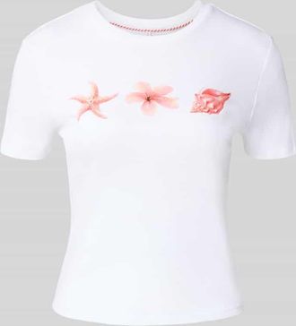 Only Regular Fit T-Shirt aus reiner Bio-Baumwolle Modell PRINCESS in Offwhite, Gr&ouml;&szlig;e XL