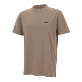 HUGO BOSS Hugo, T-Shirts, male, Brown, Size: 3XL Tee