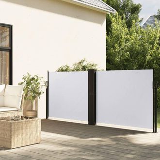 Berkfield Home Retractable Side Awning White 120x600 cm