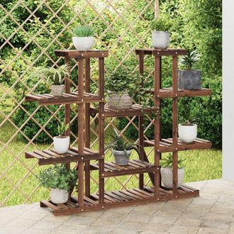vidaXL Soporte Para Flores Madera Maciza De Abeto 110x25x110,5 Cm Vidaxl