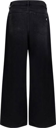 Amiri Mens Wide-Leg Jeans Vintage Black Cotton
