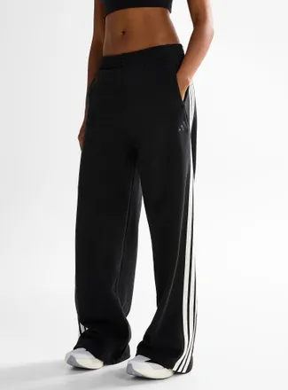 adidas Womens adidas Kit 3-stripes wide sweatpant Relaxed fit with wide leg