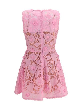 Self Portrait Floral Lace Dress - Pink
