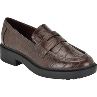 Calvin Klein Otinya Penny Loafer in Dark Brown at Nordstrom, Size 5.5