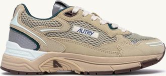 Autry SNEAKERS HYPERWAY IN SUEDE E MESH ECRU E SPA BLUE