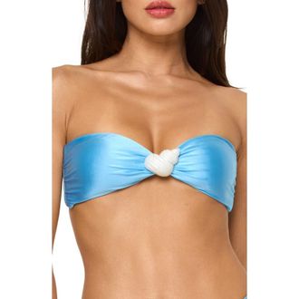 L*Space Luminescent Strapless Bikini Top in Seaspray at Nordstrom Rack, Size X-Large