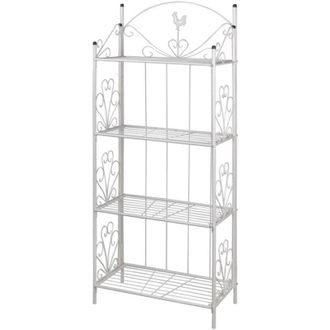 vidaXL Plant Rack Square White Vidaxl