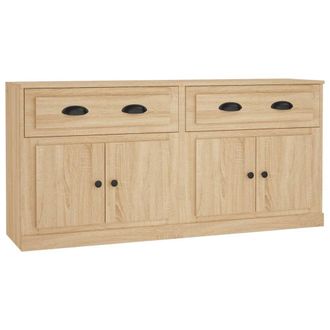 Berkfield Home Sideboards 2 pcs Sonoma Oak Engineered Wood in Light Tan