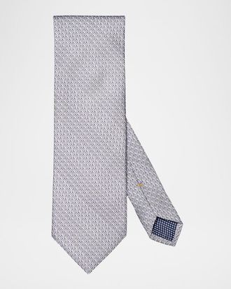 Eton Mens Geometric Silk Tie