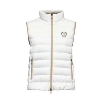 Brunello Cucinelli Logo-Appliqu&eacute; Gilet - Dames - Jassen - Wit - Maat: M Katoen