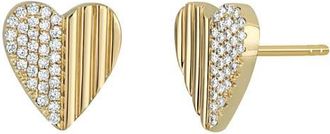 Bony Levy BL Icon Diamond Heart Earrings in 18K Yellow Gold at Nordstrom