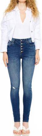 Kancan Womens Jolie Fly Curvy Super Skinny Jeans In Blue