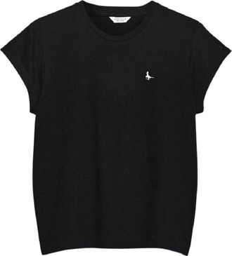 Jack Wills Endmoor Boyfriend T-shirt voor dames (Zwart)