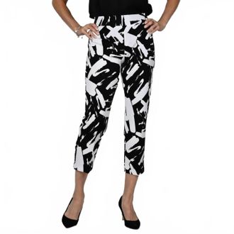 Frank Lyman Design Abstract Cropped Pant In Black
