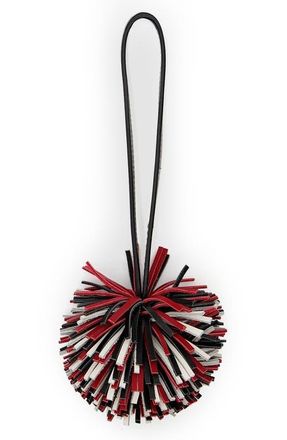 Rebecca Minkoff Pompom Bag Charm in Black/Siren/White at Nordstrom