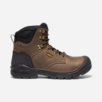 Keen Mens Utility Independence 6 Composite Toe Insulated Waterproof Work Boots In Dark Earth/black