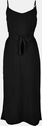 Bella Dahl Womens Smock V-Neck Midi Slip Dress in Vintg Black - Size 8 UK