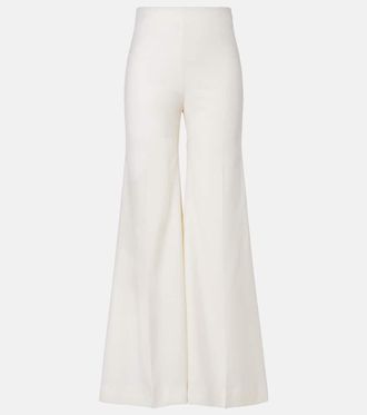 Nina Ricci Pantaloni flared in lana vergine