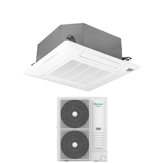 Hisense Inverter Aire Acondicionado Cassette Serie Turbo 48000 Btu Auc140ur4rkc8 + Auw140u6rn8 R-32 Wi-fi Opcional Con Mando A Distancia Y Panel Incluido