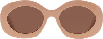 Celine Triomphe Brown Oval Ladies Sunglasses CL40292U 57E 54