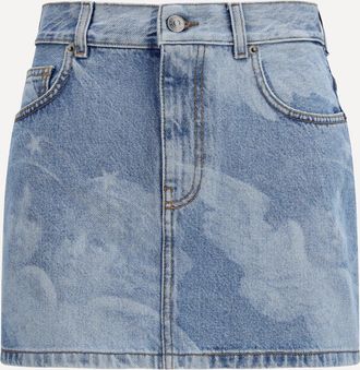 Fiorucci Minigonna in denim con stampa Angeli Woman 26