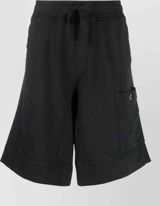 Ten c knee length relaxed fit shorts with pockets