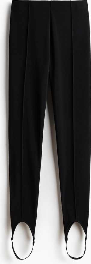 Steg-Leggings mit Biesenn&auml;hten - Schwarz