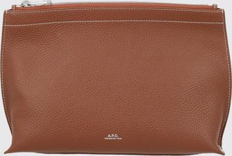 A.P.C. A. P.C. Hammered Calfskin Clutch with Laminated Logo
