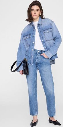 Anine Bing Paxton Shirt in Tidal Blue at Nordstrom, Size X-Small