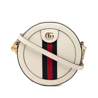 Gucci Tweedehands Mini Leren Ophidia Ronde Crossbody