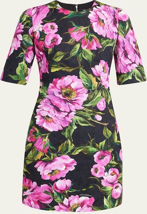 Dolce & Gabbana Floral Jacquard Mini Dress