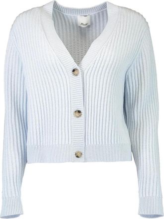 Allude V-neck cardigan - women - Wool/Cashmere - M - Blue